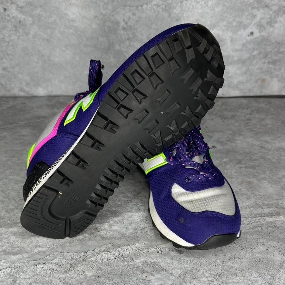 Women's New Balance 574 Purple Neon Green Pink Athletic Sneakers Shoes Size 7.5 - Picture 8 of 8